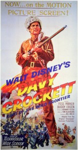 The poster for the Disney movie that defined Davy Crockett for a generation.
